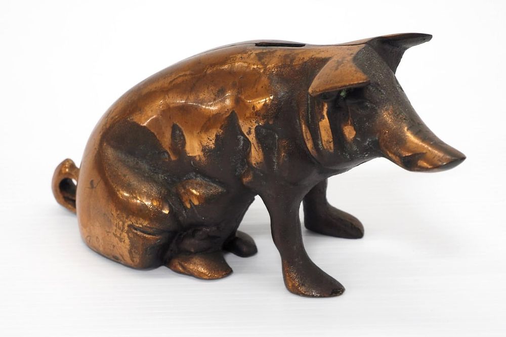 Lot 1768: Chicago Stockyards pig souviner bank