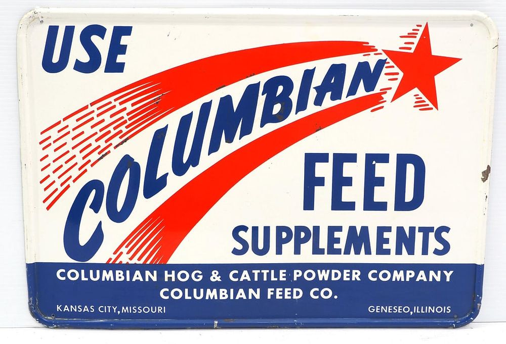 Lot 1794: Columbian Feed Supplements sign