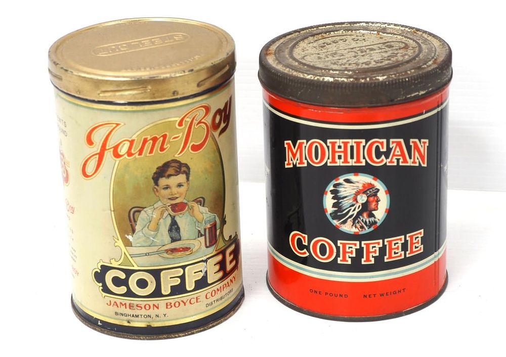 Lot 2043: (2) Coffee tins