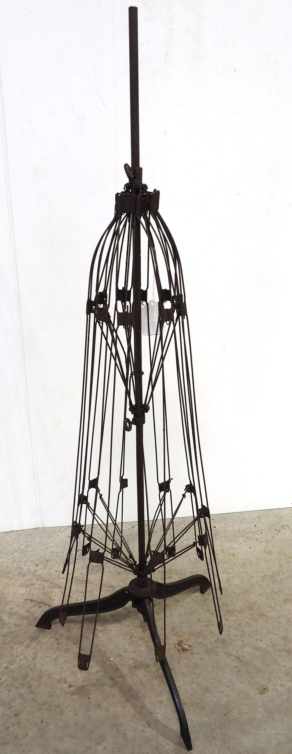 Lot 2070: Cast iron Morss & Whyte hoop skirt dress form