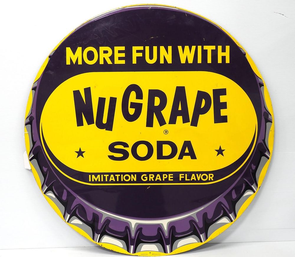 Lot 2178: Nu-Grape Soda sign