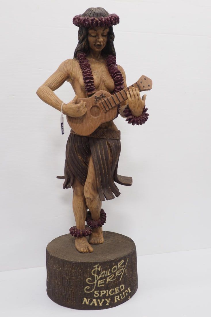Lot 2180: Sailor Jerry Spiced Navy Rum hula girl store display