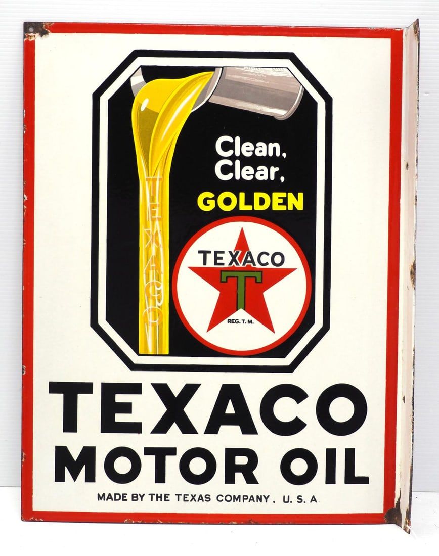 Lot 2216: Texaco Motor Oil sign