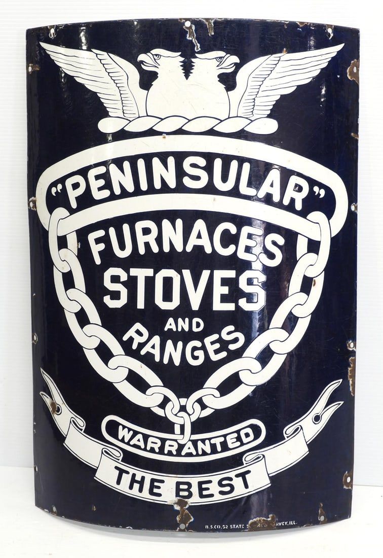 Lot 2237: Carved Peninsular Furnaces sign