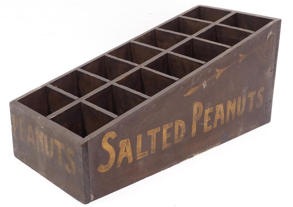 Lot 2301: Wooden countertop Salted Peanuts display case