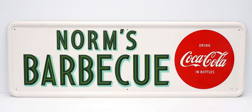 Lot 2319: Coca Cola Norm's Barbecue sign