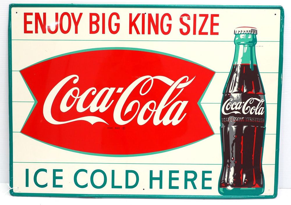 Lot 2347: Enjoy Big King Size Coca Cola sign