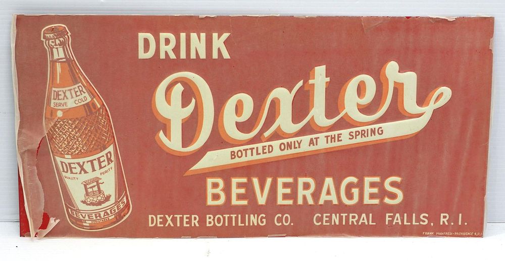 Lot 2381: Drink Dexter Beverages sign