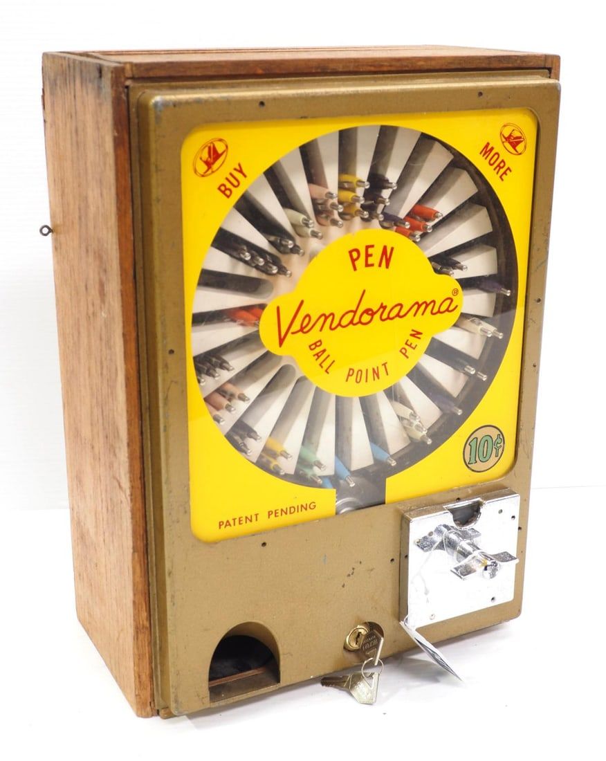 Lot 2411: Wood, metal, and glass Pen Vendorama