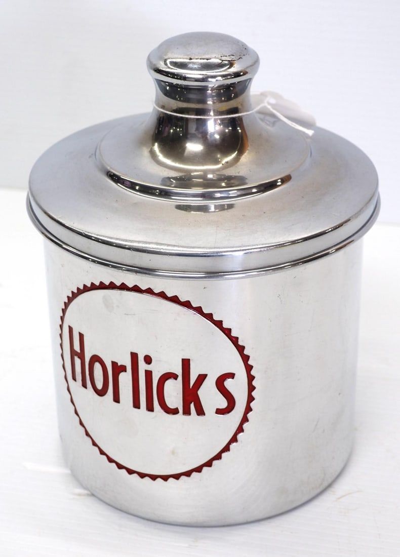 Lot 2450: Horlick's canister with lid