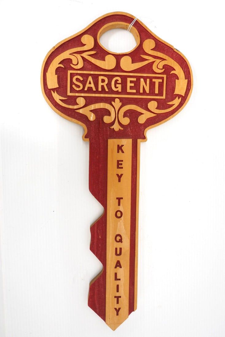 Lot 534: Sargent key-shaped sign