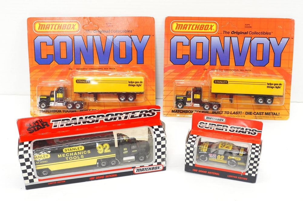 Lot 585: (4) Matchbox toys advertising Stanley Tools