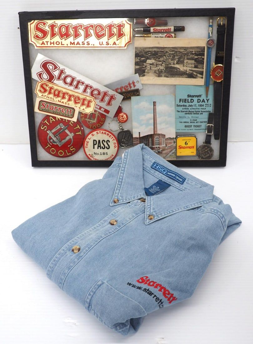 Lot 589: Box of Starrett advertising items