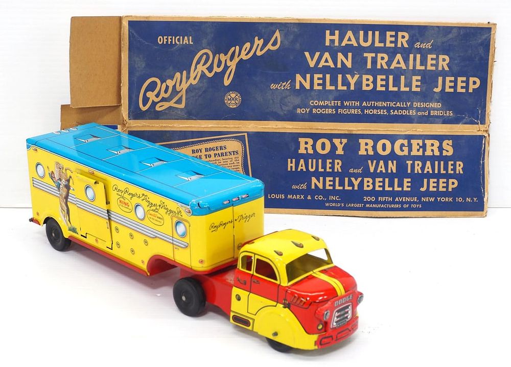 Lot 115: Marx Roy Rogers Hauler and Van Trailer