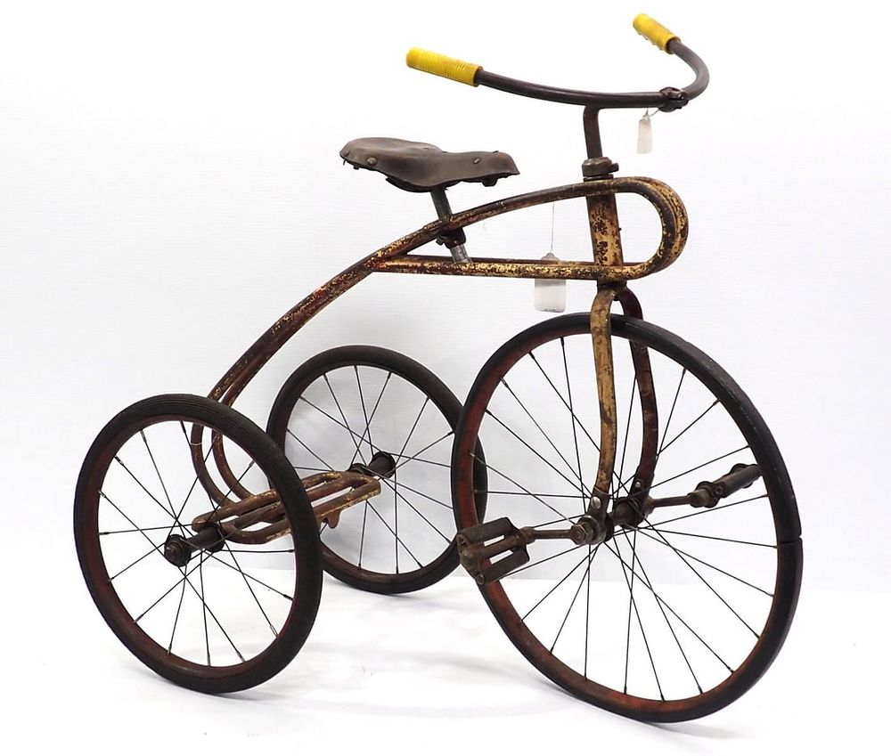 Lot 119: 1930's Colson tricycle with leather seat
