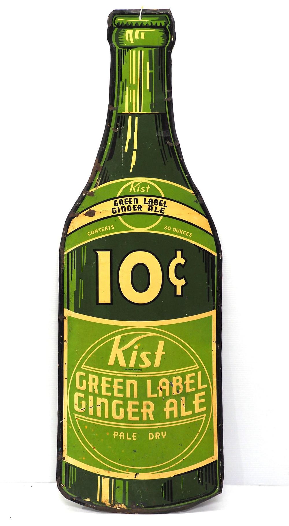 Lot 159: Kist Green Label Ginger Ale sign