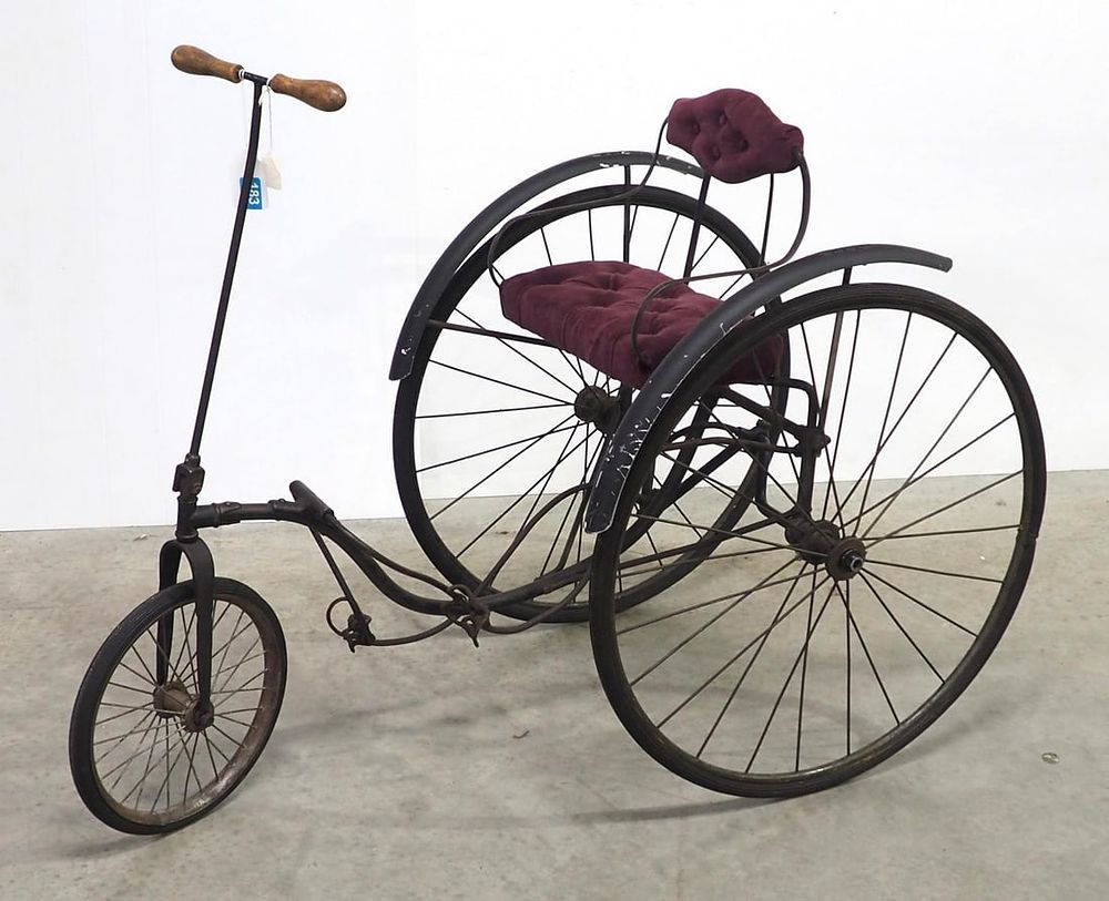 Lot 183: Early child's 3-wheel pedal bicycle