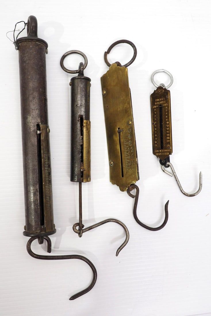 Lot 213: (4) Small hanging scales