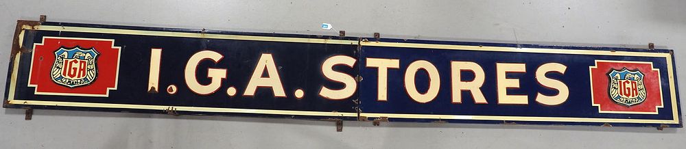 Lot 236: IGA Stores sign