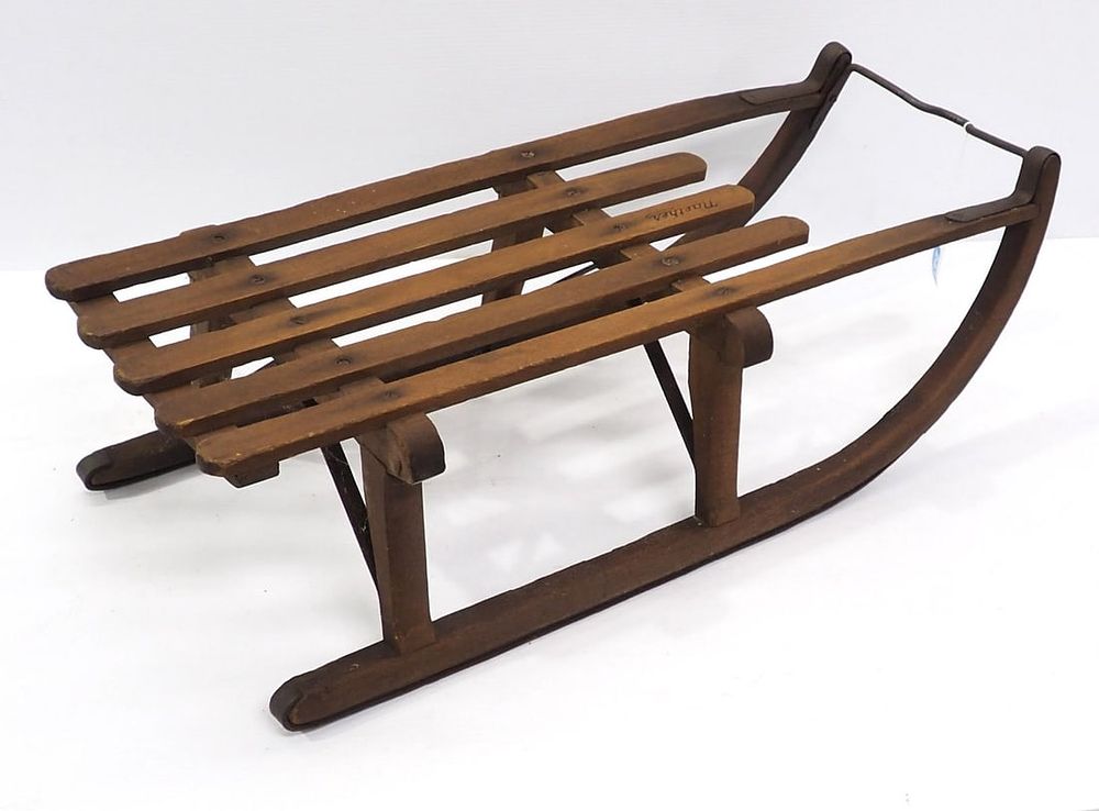 Lot 243: Wooden child's sled