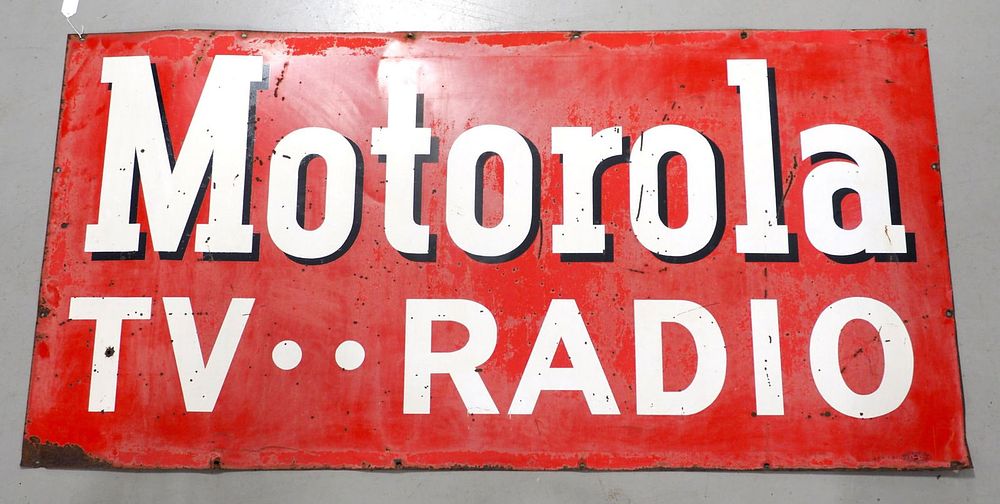 Lot 267: Motorola TV-Radio sign