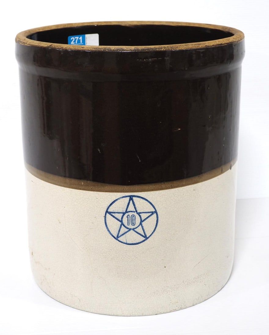 Lot 271: 10 gal. stoneware crock