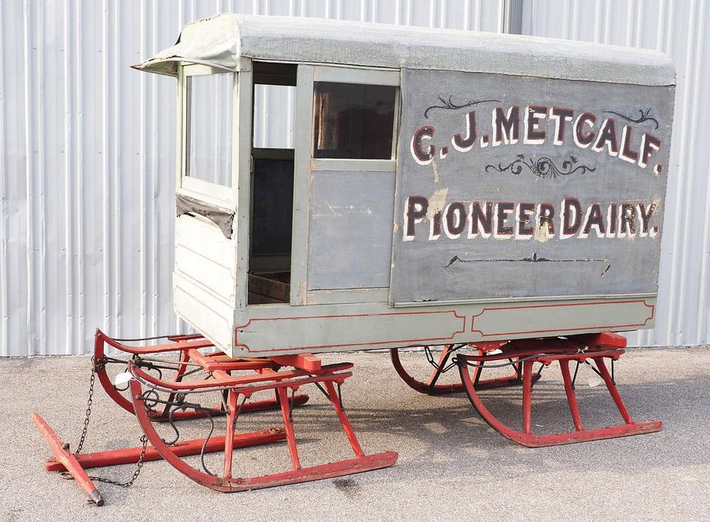 Lot 316: Pioneer Dairy horse-drawn milk sleigh