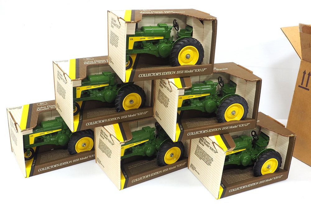 Lot 257: (6) Ertl John Deere Model "630 LP" Tractors