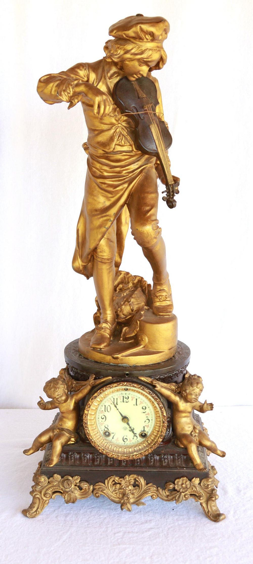 Lot 1014: Speltzer Ansonia Figural Clock