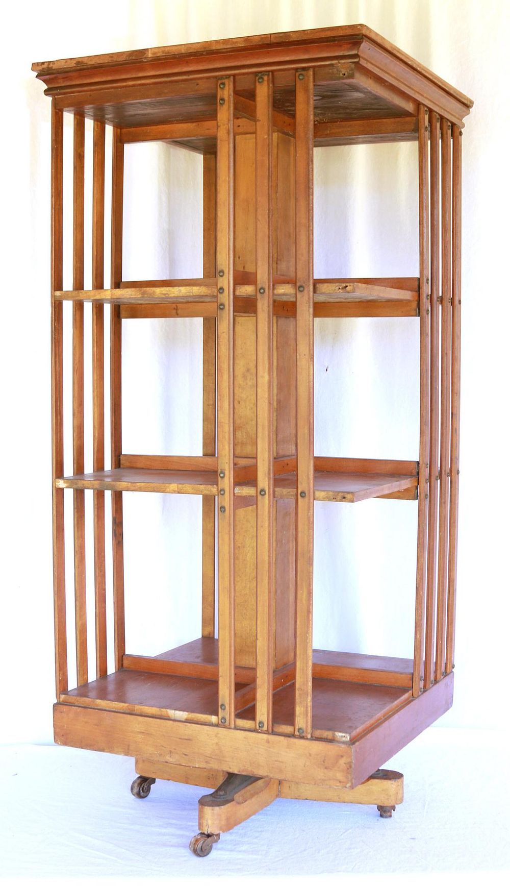 Lot 1051: Danner Mahogany Rotating Book Shelf