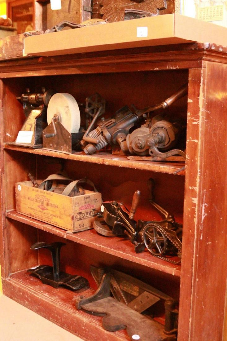 Lot 1142: Old Painted Book Shelf