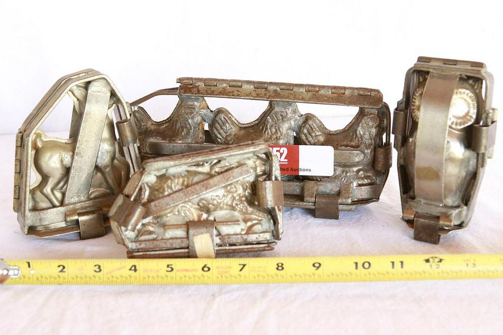 Lot 1252: (4) Early Chocolate Molds