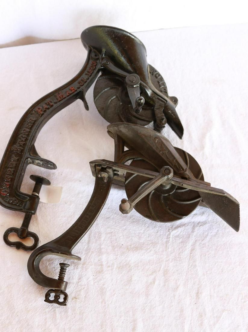 Lot 1254: (2) Cast Table Mount Cherry Stoners