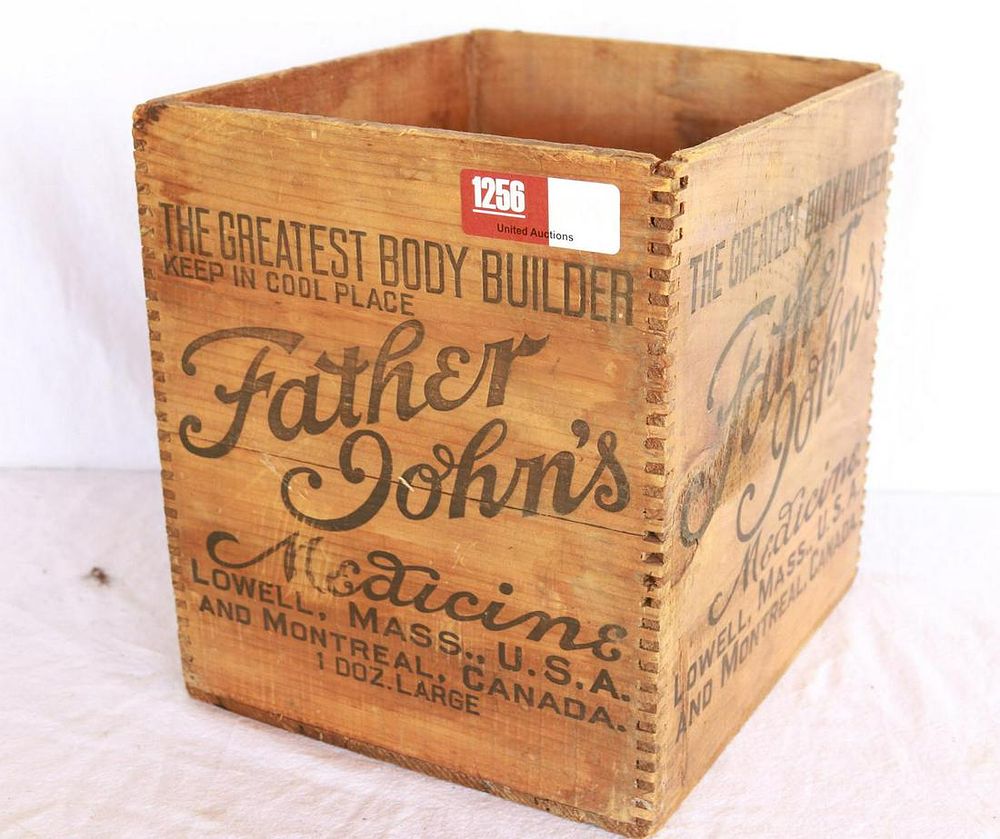 Lot 1256: Father Johns Medicine 4-Sided Box