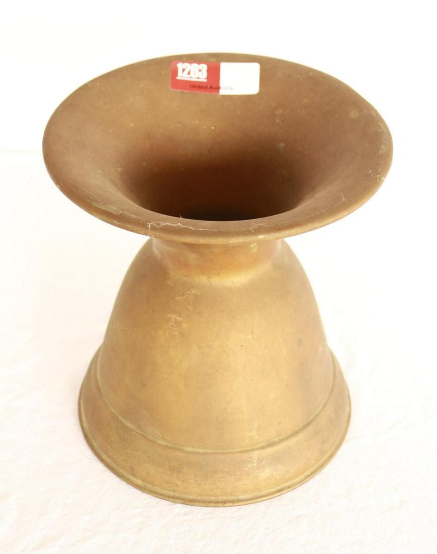 Lot 1263: Extra Tall Brass Spittoon