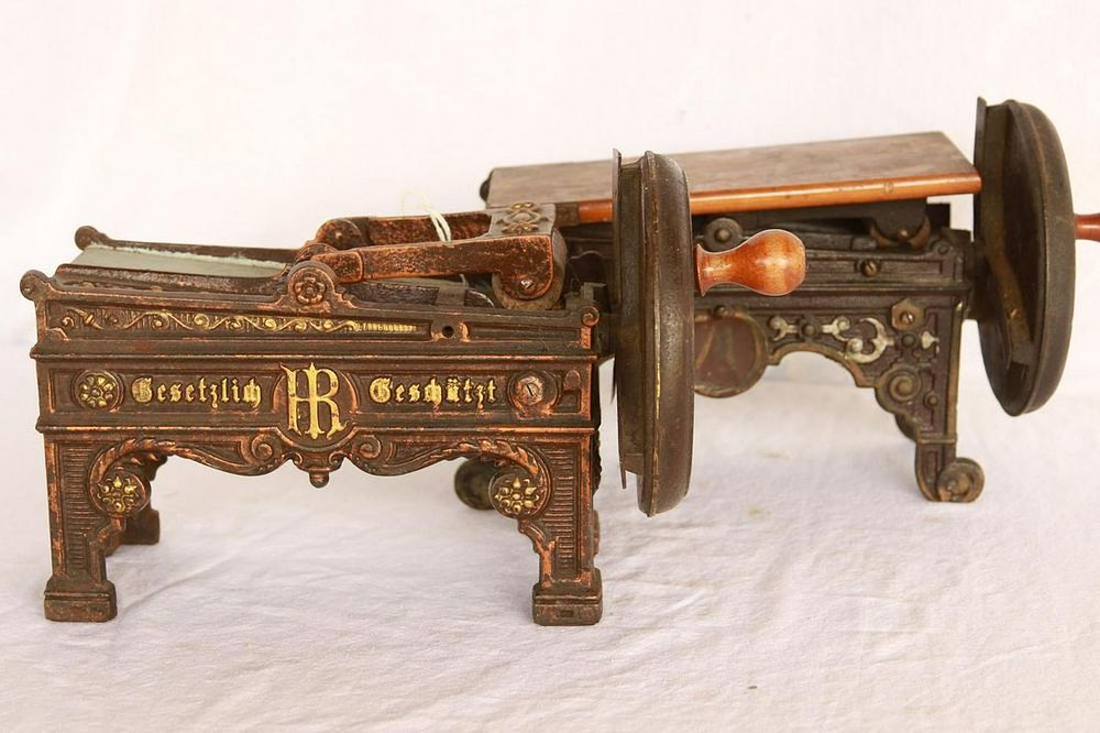 Lot 1267: (2) Fancy Cast Iron Tobacco Cutters