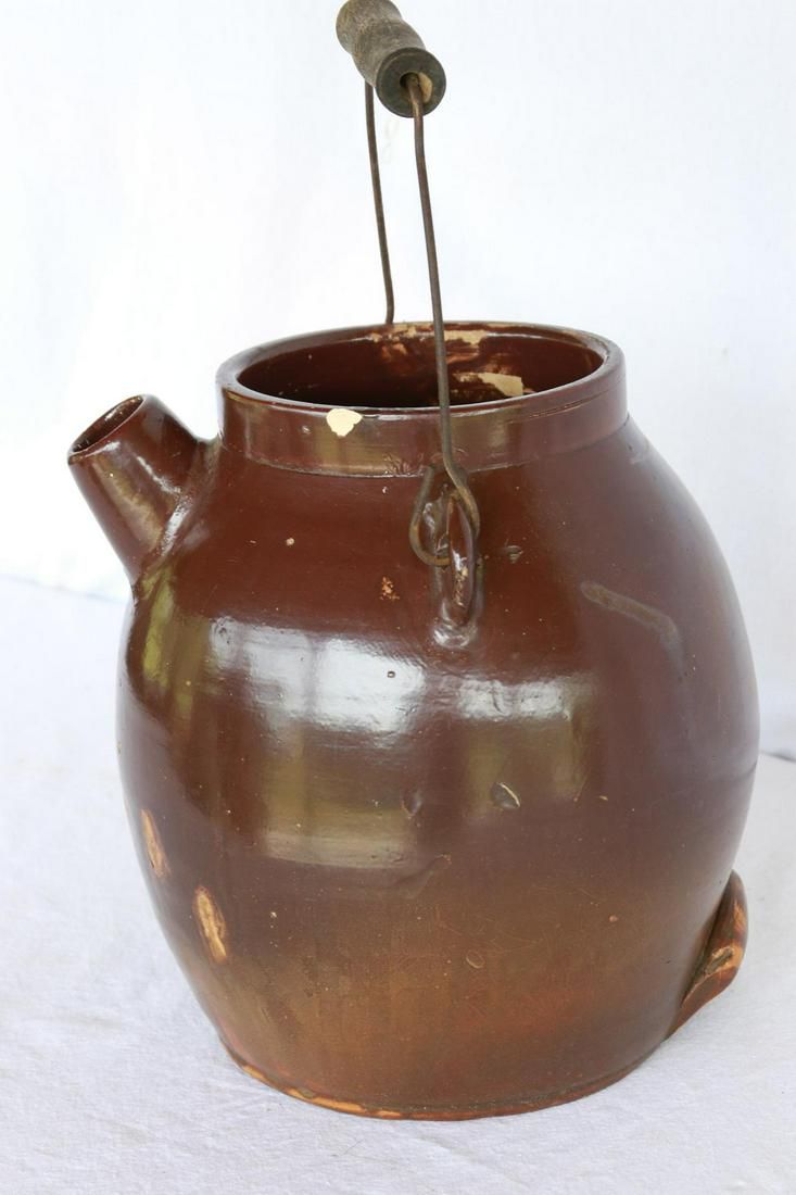Lot 1288: Stoneware Batter Pitcher