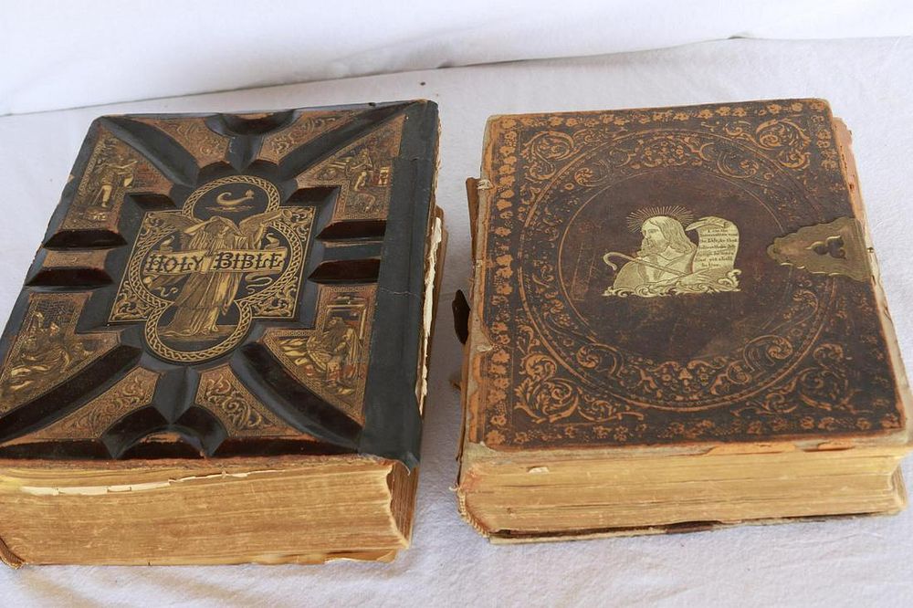 Lot 1295: (2) 1800's Bibles