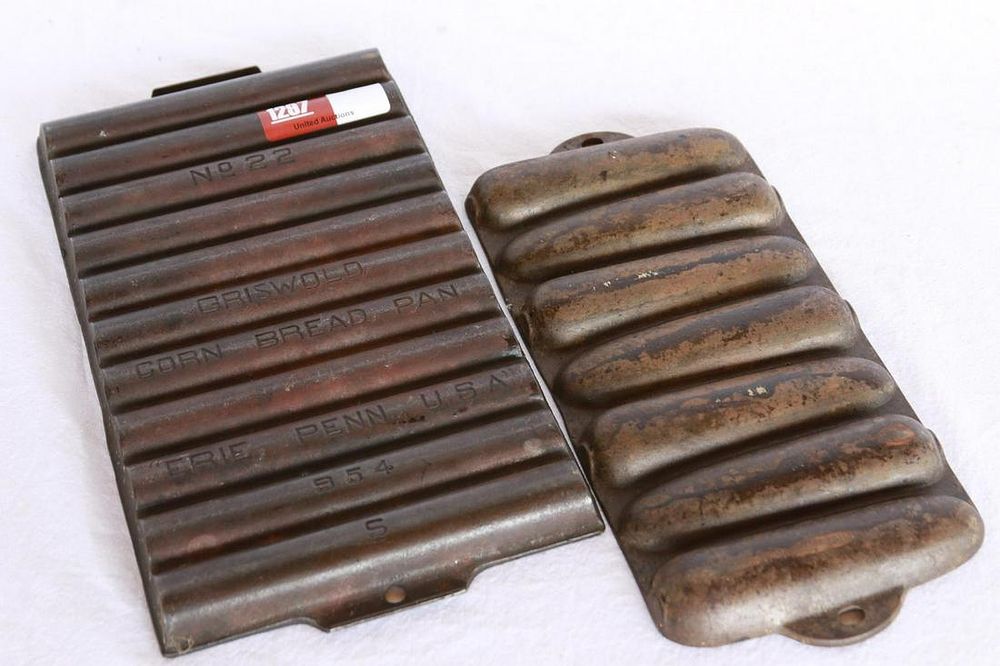 Lot 1297: (2) Cast Iron Corn Pans
