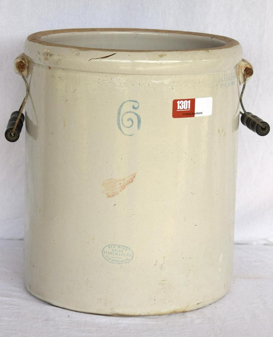 Lot 1301: Redwing 6 Gallon Stoneware Crock