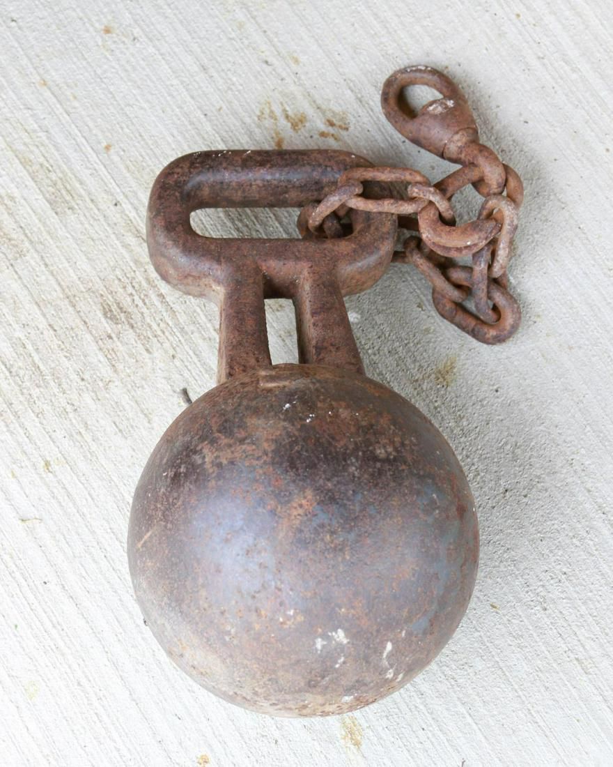 Lot 1418: Cast Iron Ball Horse Tie