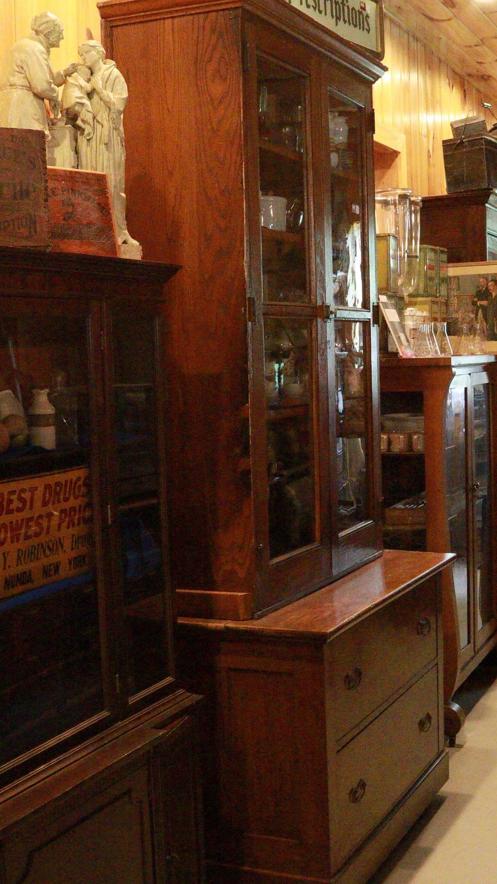 Lot 1448: Stepback Country Apothecary Cupboard