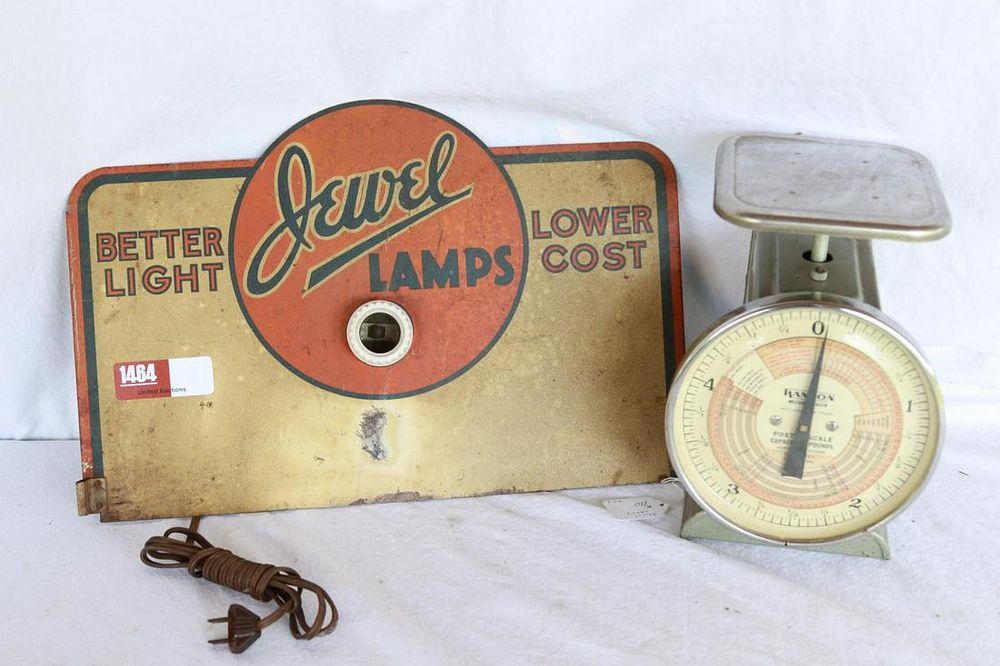 Lot 1464: Bulb Display & Postal Scale