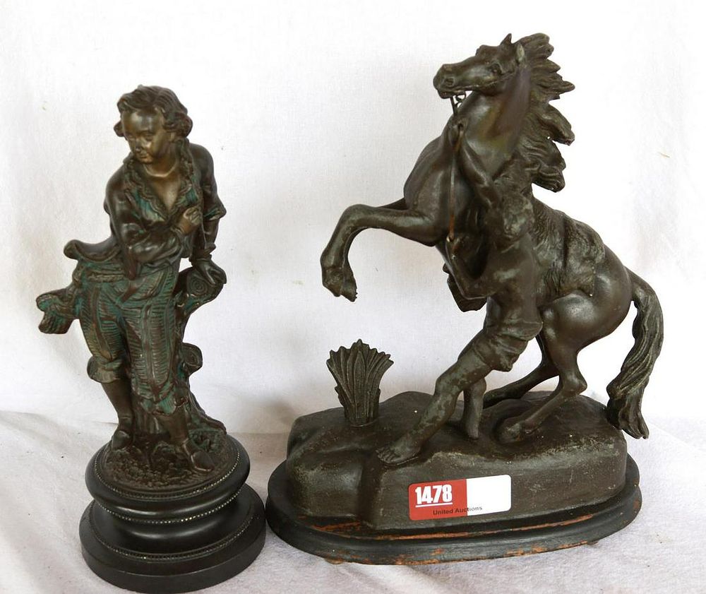 Lot 1478: (2) Metal Clock Toppers