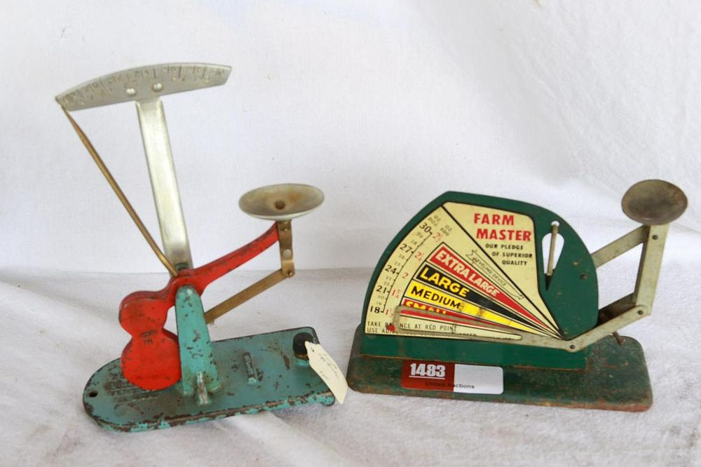 Lot 1483: (2) Vintage Egg Scales