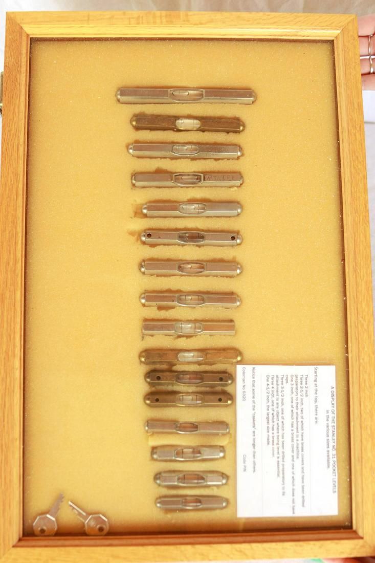 Lot 42: Display of Stanley No.31 Pocket Levels