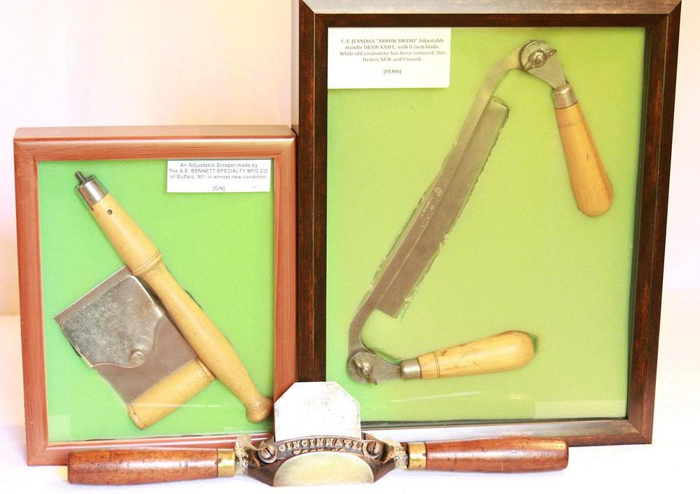 Lot 329: (2) Scrapers & Draw Knife