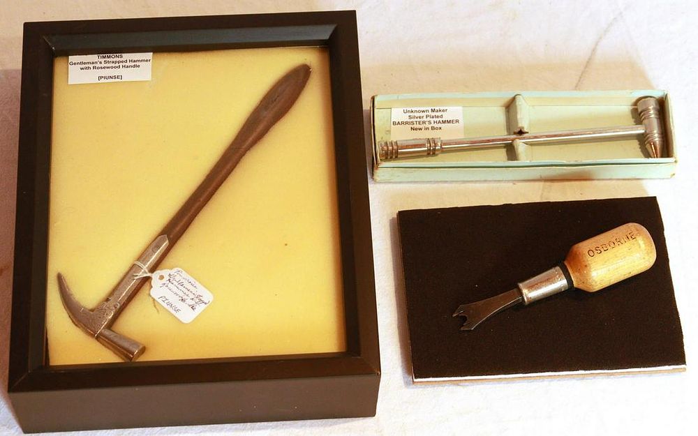 Lot 479: Handle, Tack Puller, Barrister Hammer