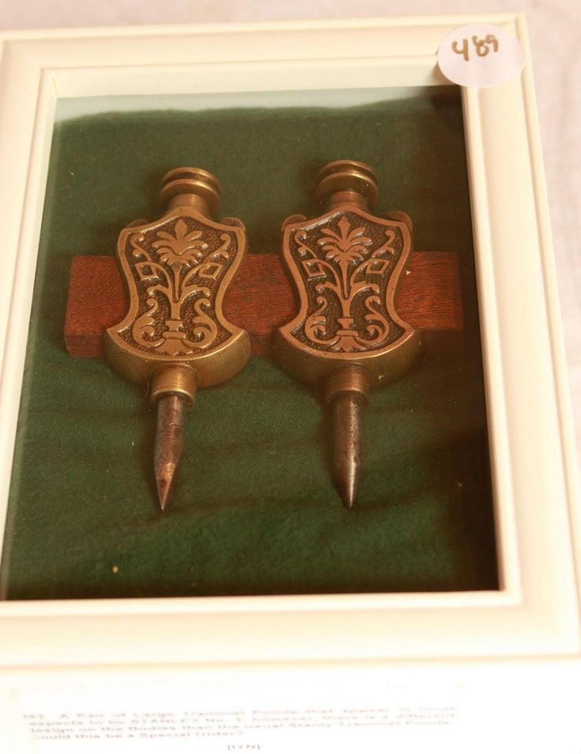 Lot 489: Stanley #3 Brass Fancy Trammel Points