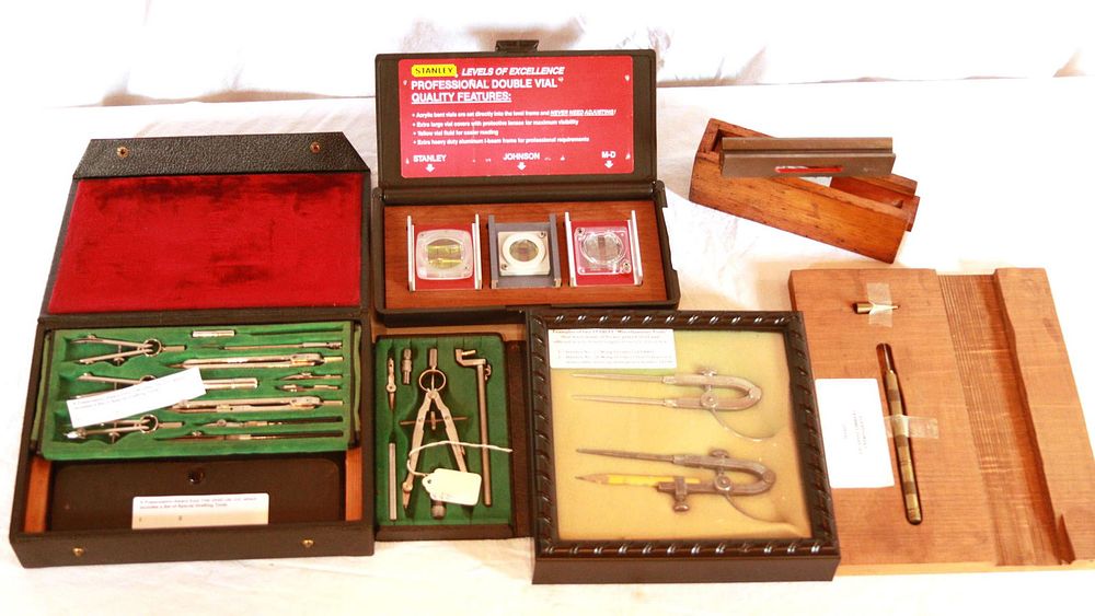 Lot 501: Trammel Points, Compass & Misc.
